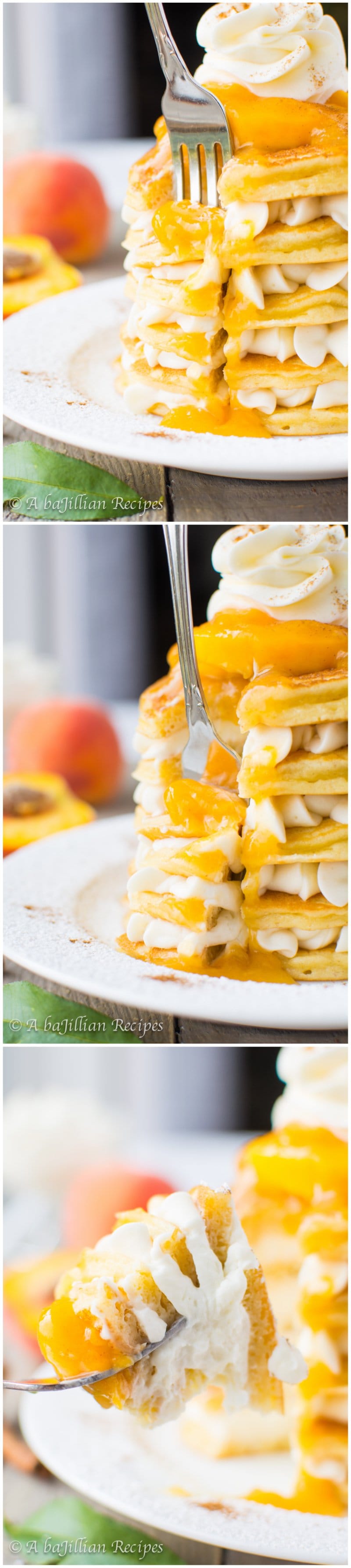 Peaches n' Cream Pancakes | A baJillian Recipes