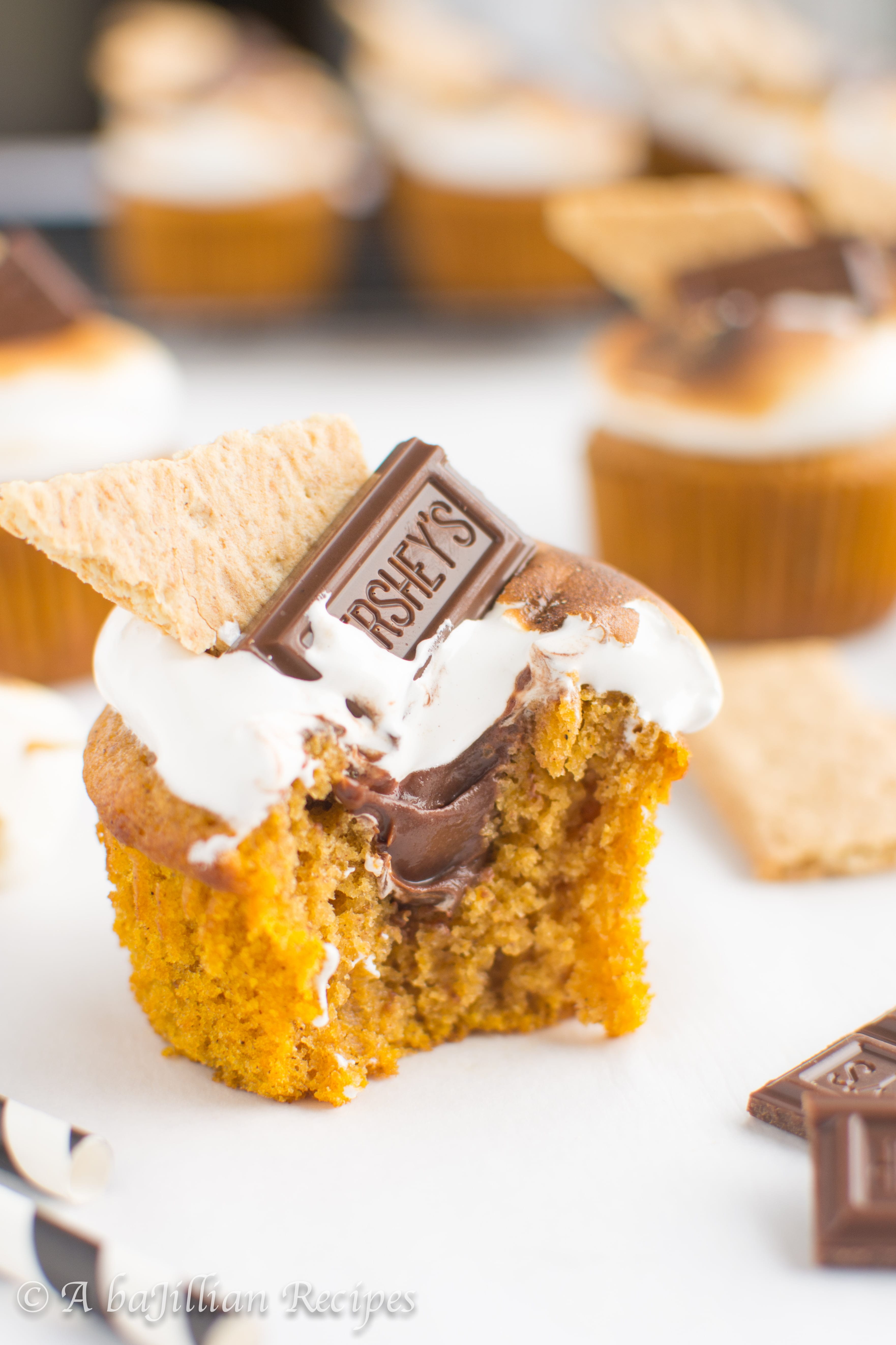 Pumpkin S'more Cupcakes | A baJillian Recipes