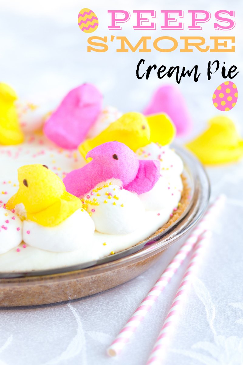 Peeps S'more Cream Pie | A baJillian Recipes(title)