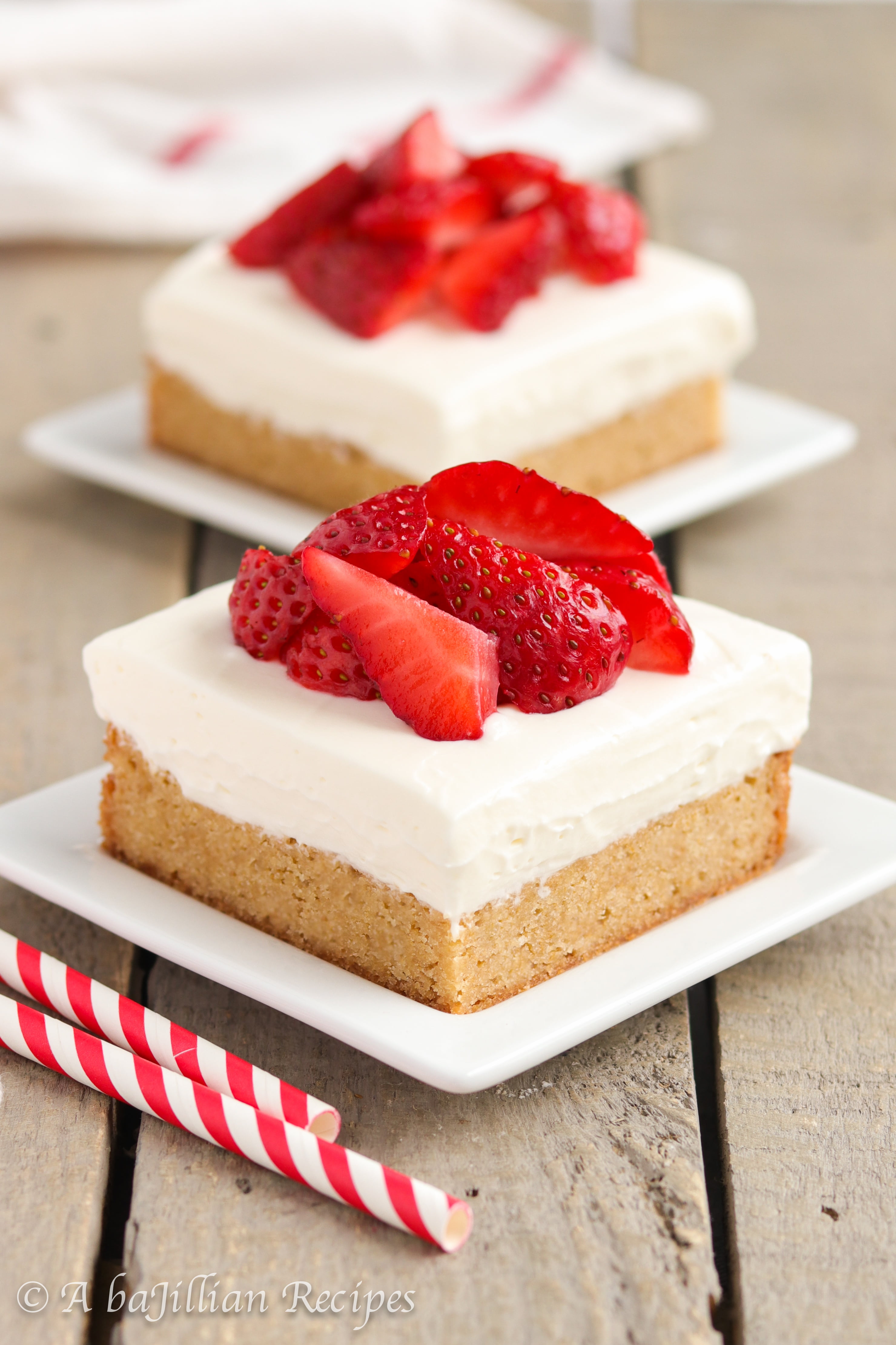Strawberry Shortcake Blondies | A baJillian Recipes-9