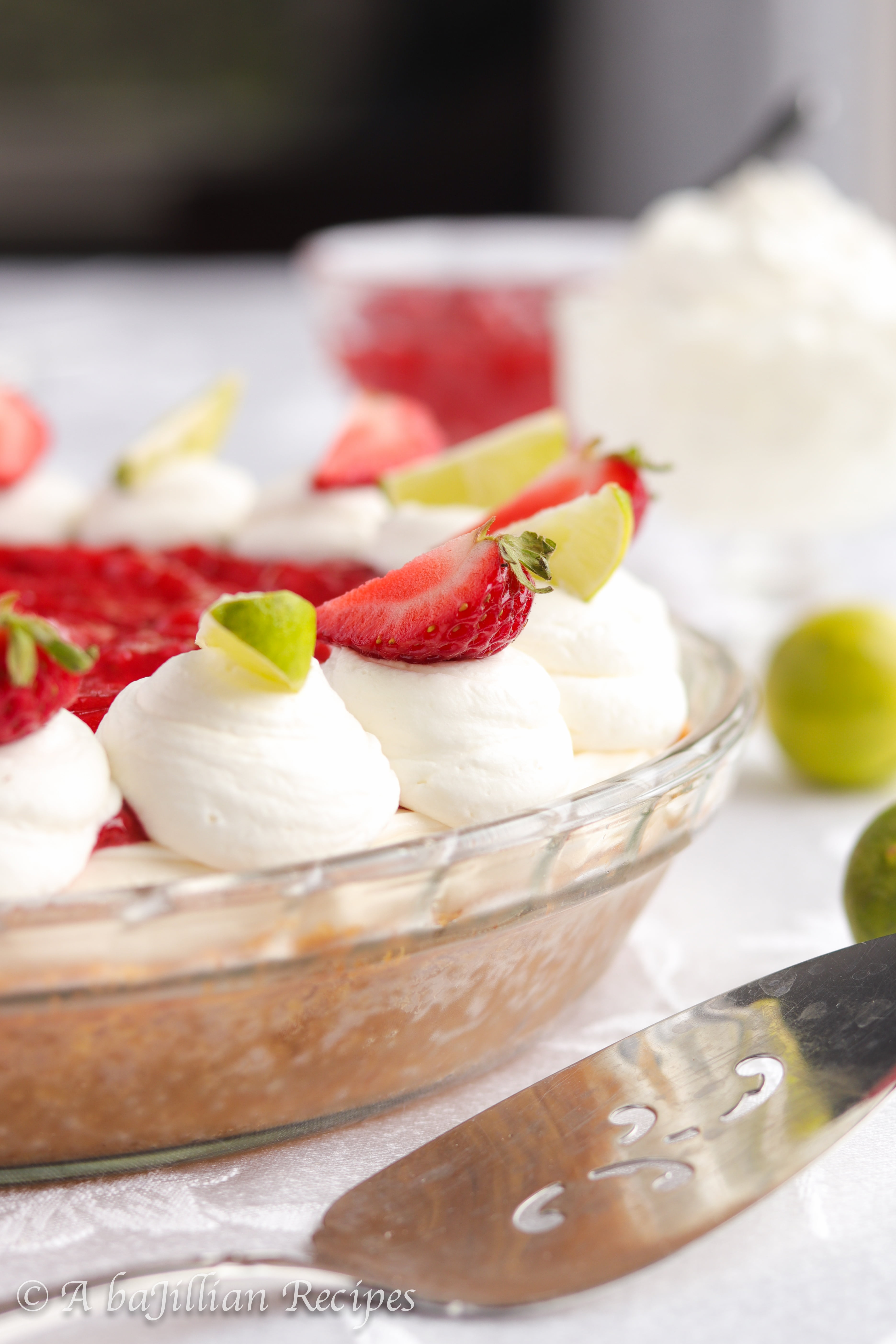 Key Lime Strawberry Pie | A baJillian Recipes-6