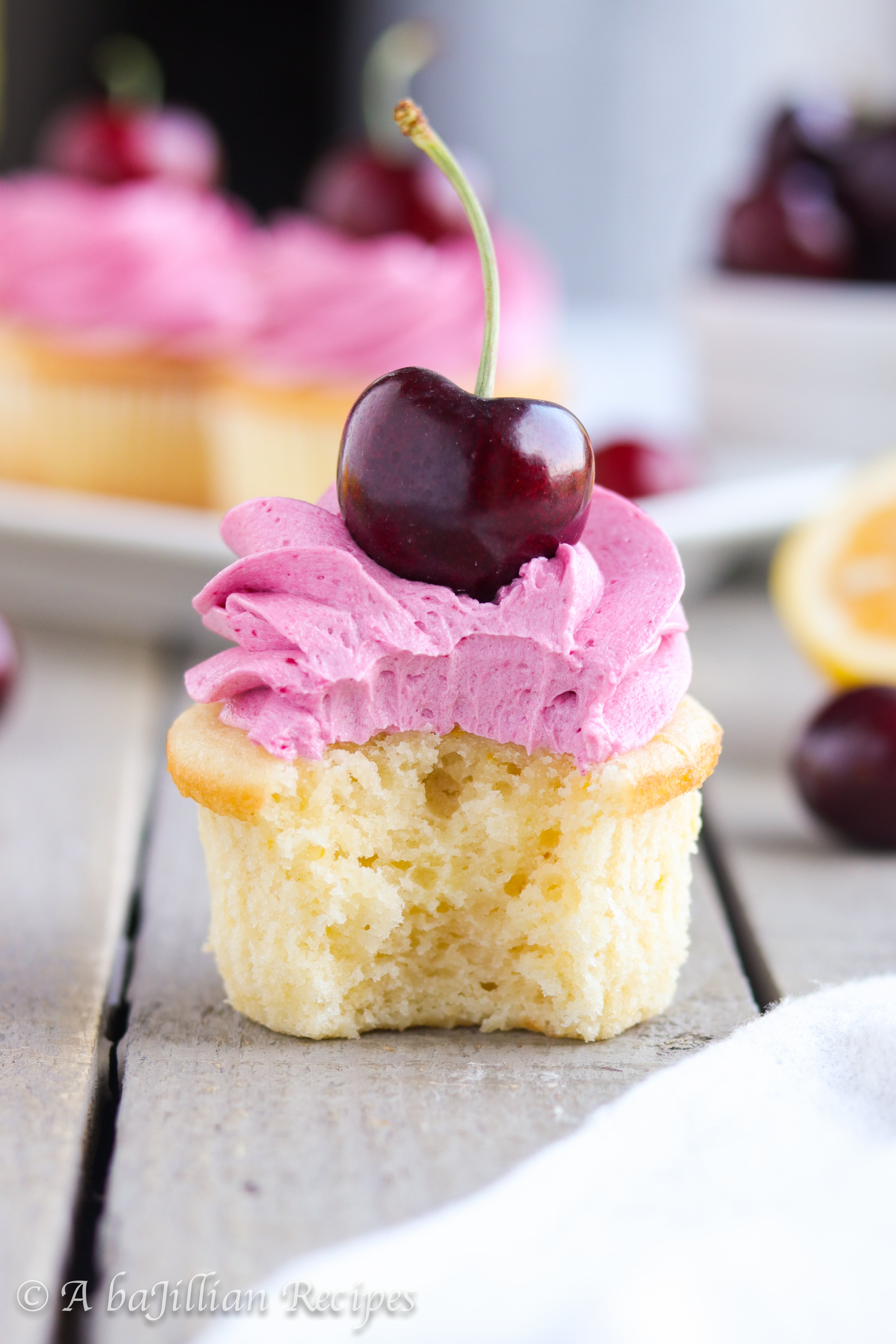 Lemon Cherry Cupcakes-14