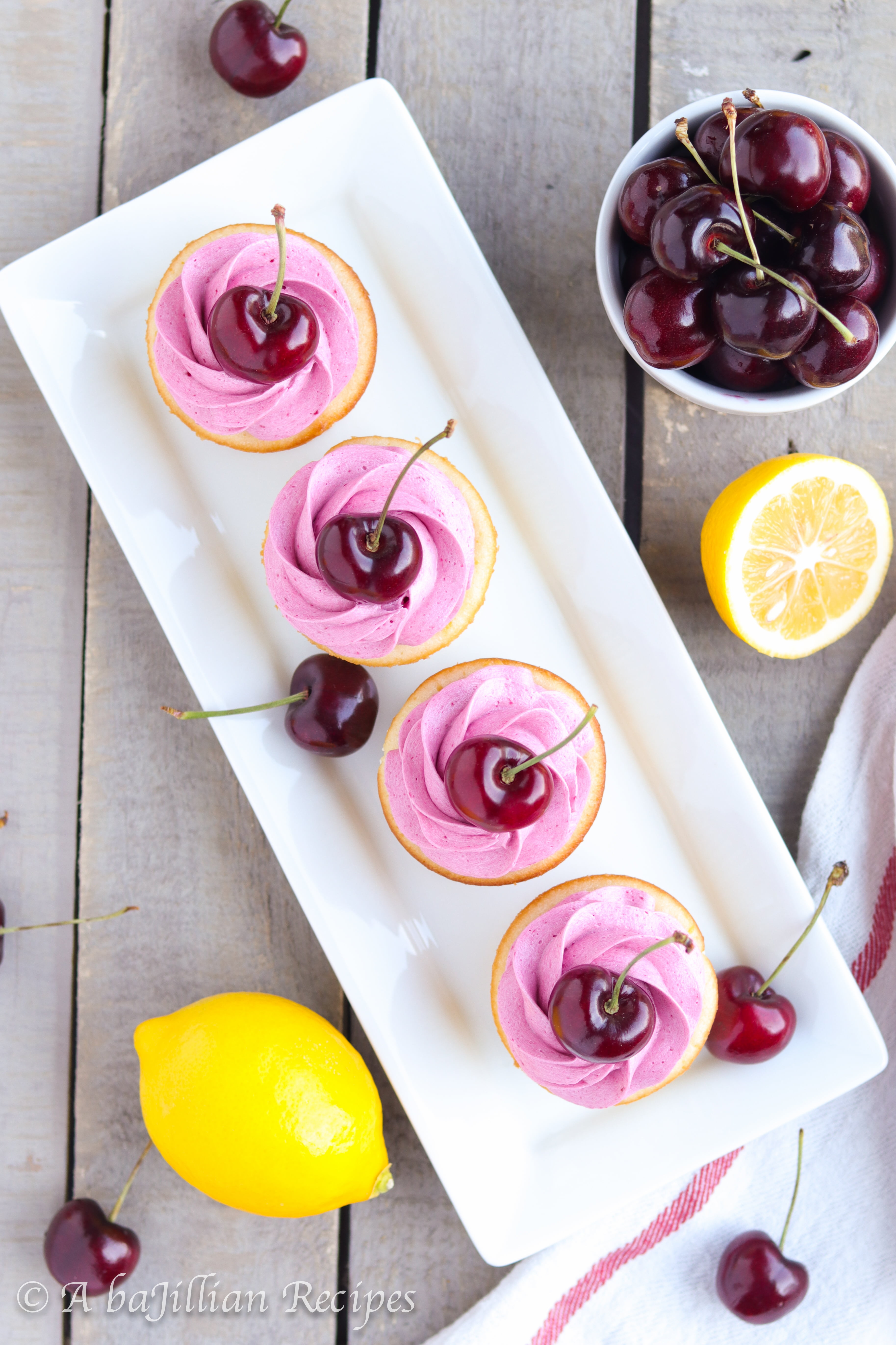 Lemon Cherry Cupcakes-5