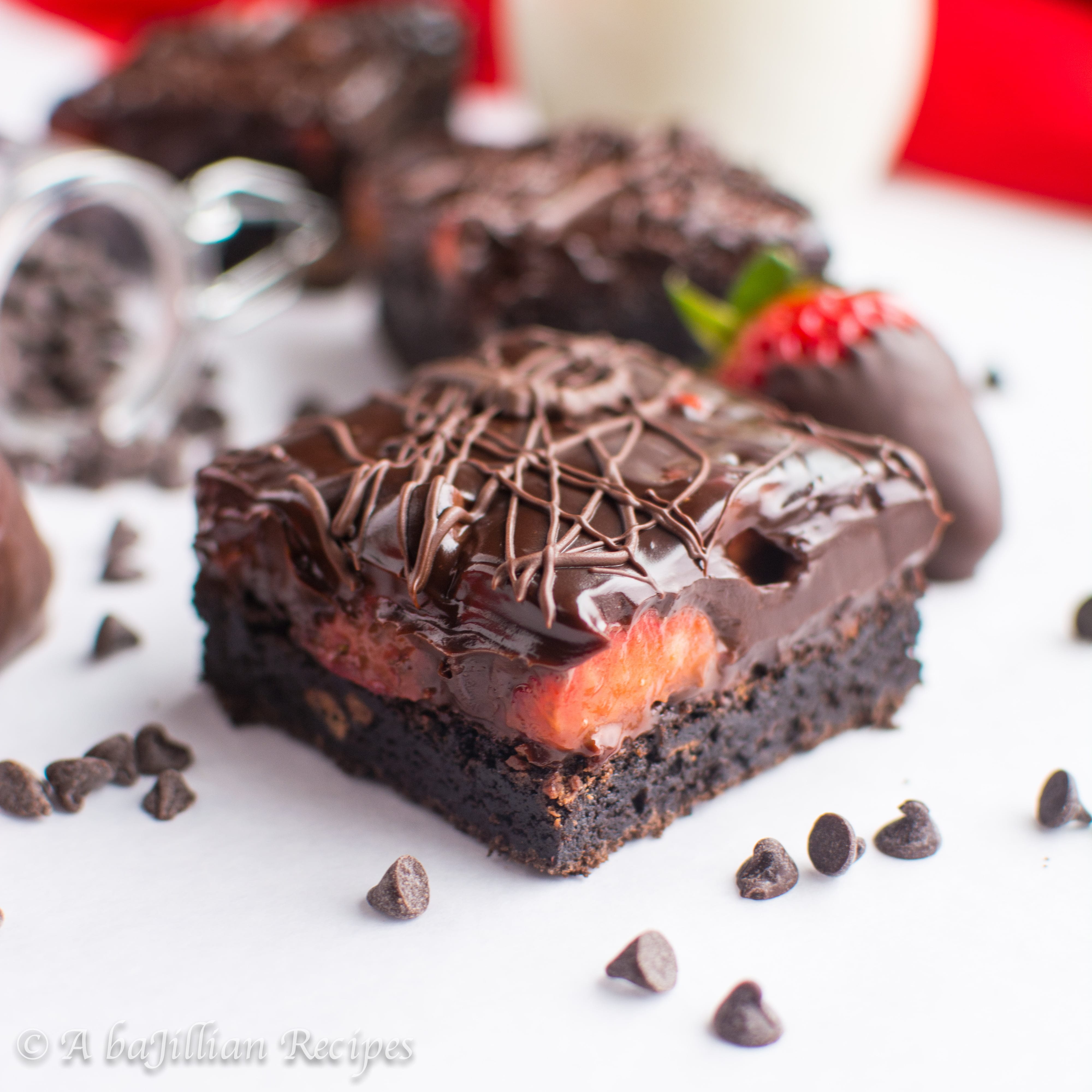 ChocolateCovered Strawberry Brownies A baJillian Recipes